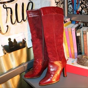 TRUE VINTAGE - Arleue Leather and Suede Boots